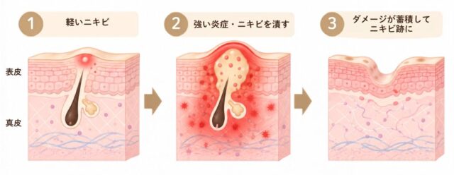 ニキビができるメカニズム